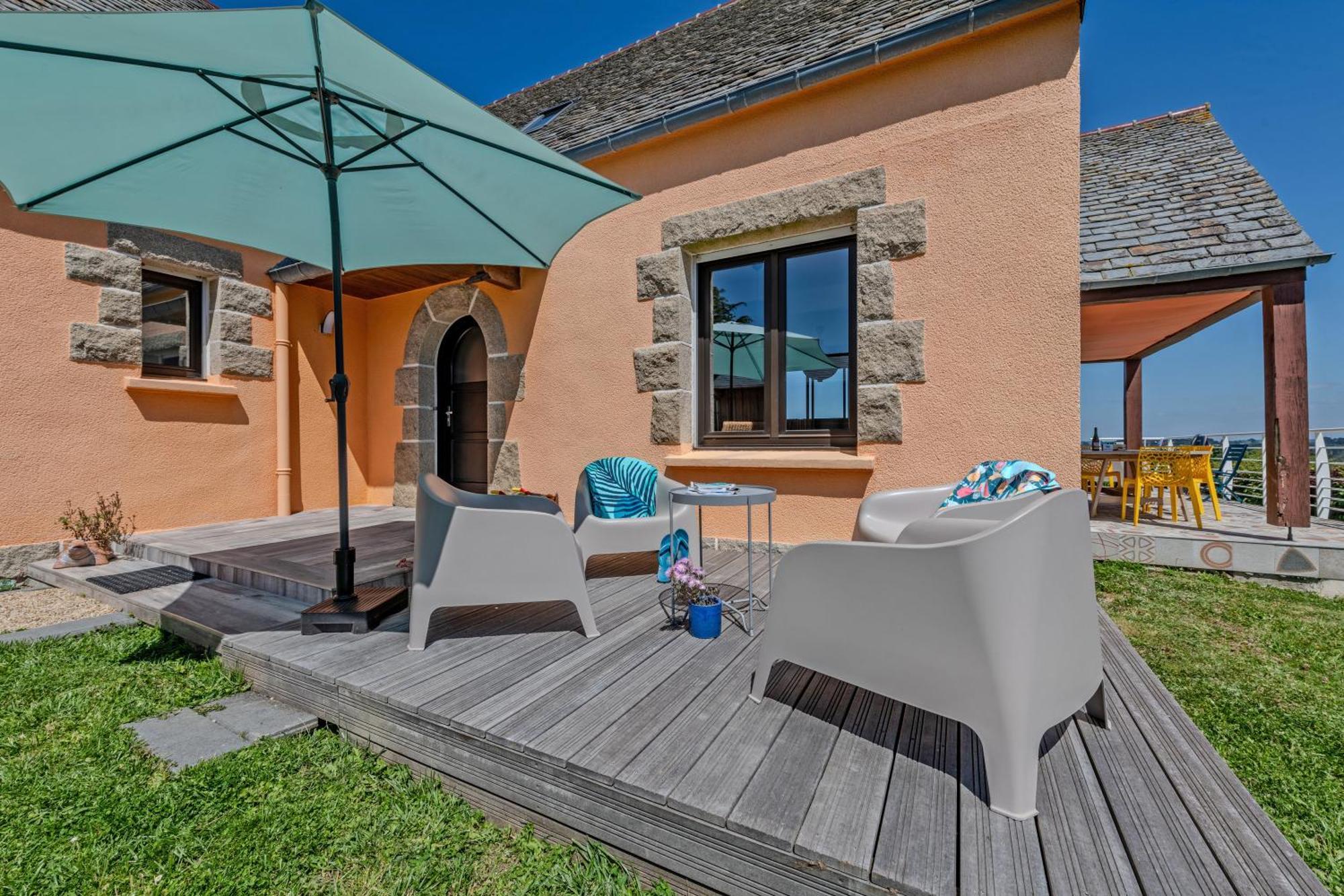 Villa - Vue Mer - 800M De La Plage Locquirec Exterior foto
